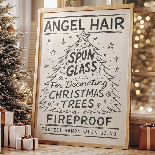 Vintage Holiday Instructions Framed