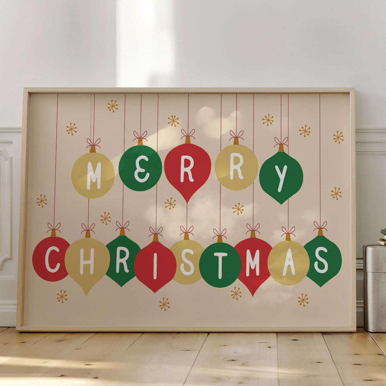 Ornaments Spell Holiday Cheer