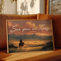 Lone Rider Faces Amber Horizon