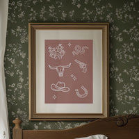 Desert Icons Under Terracotta Sky