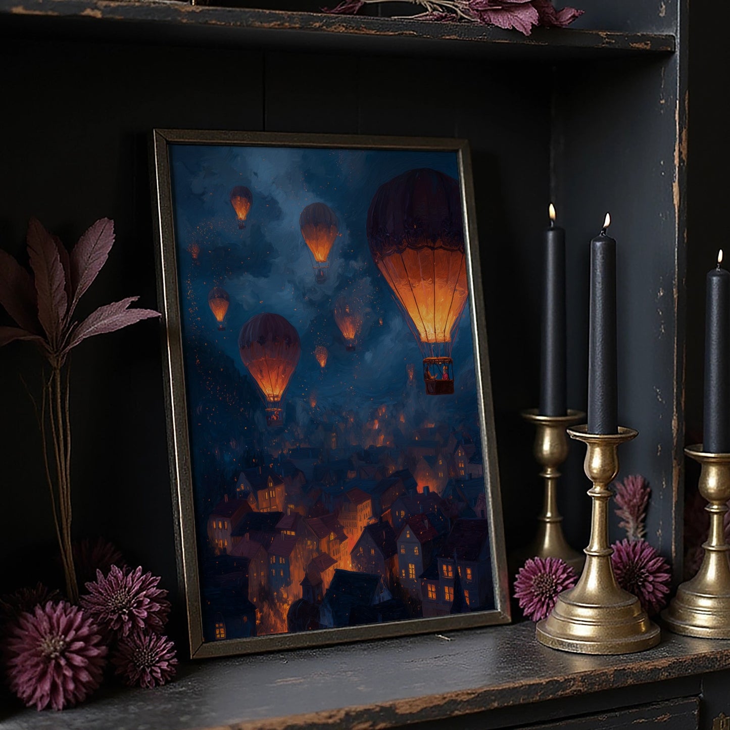 Amber Voyages Over Sleeping Rooftops