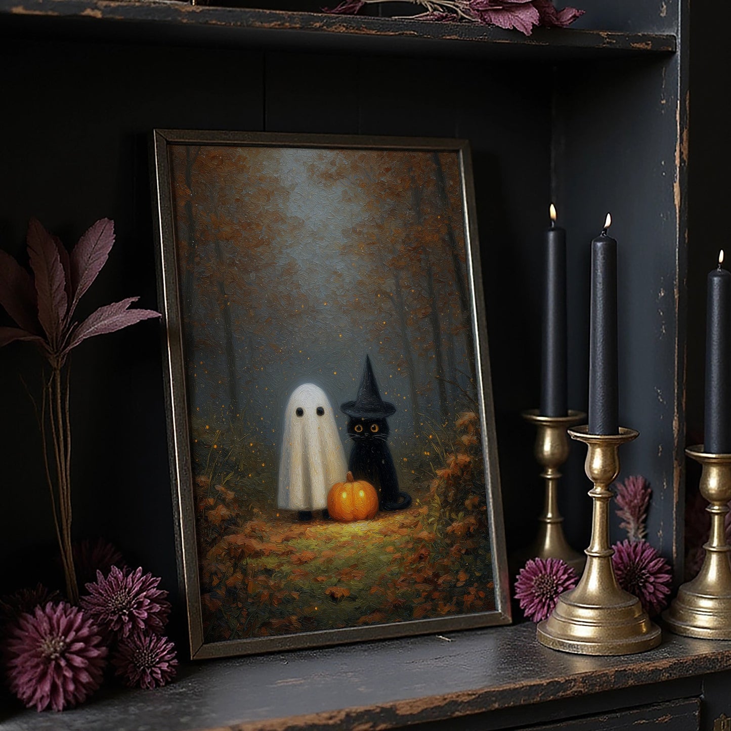 Midnight Friends In Autumn Woods