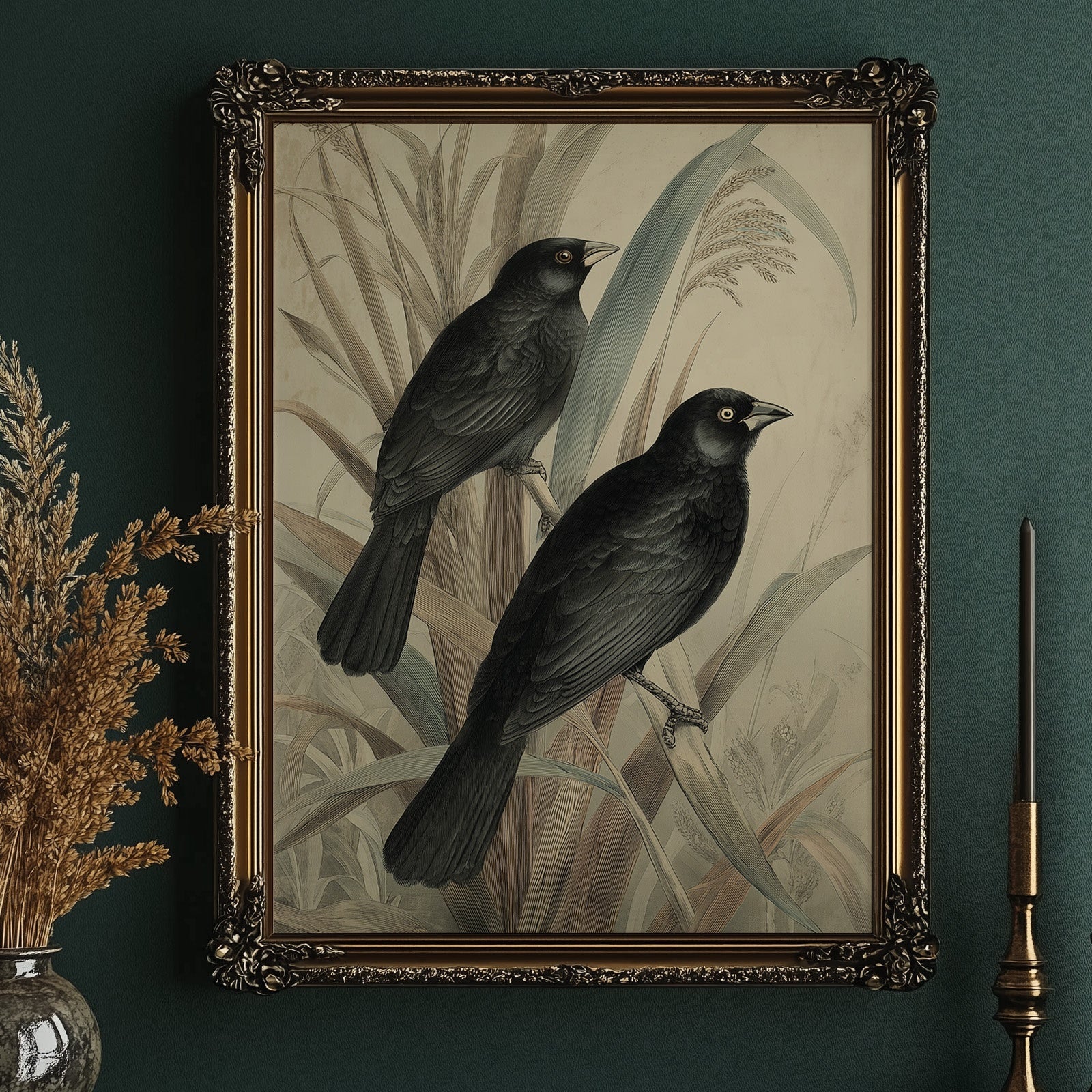 Midnight Perch Among Reeds