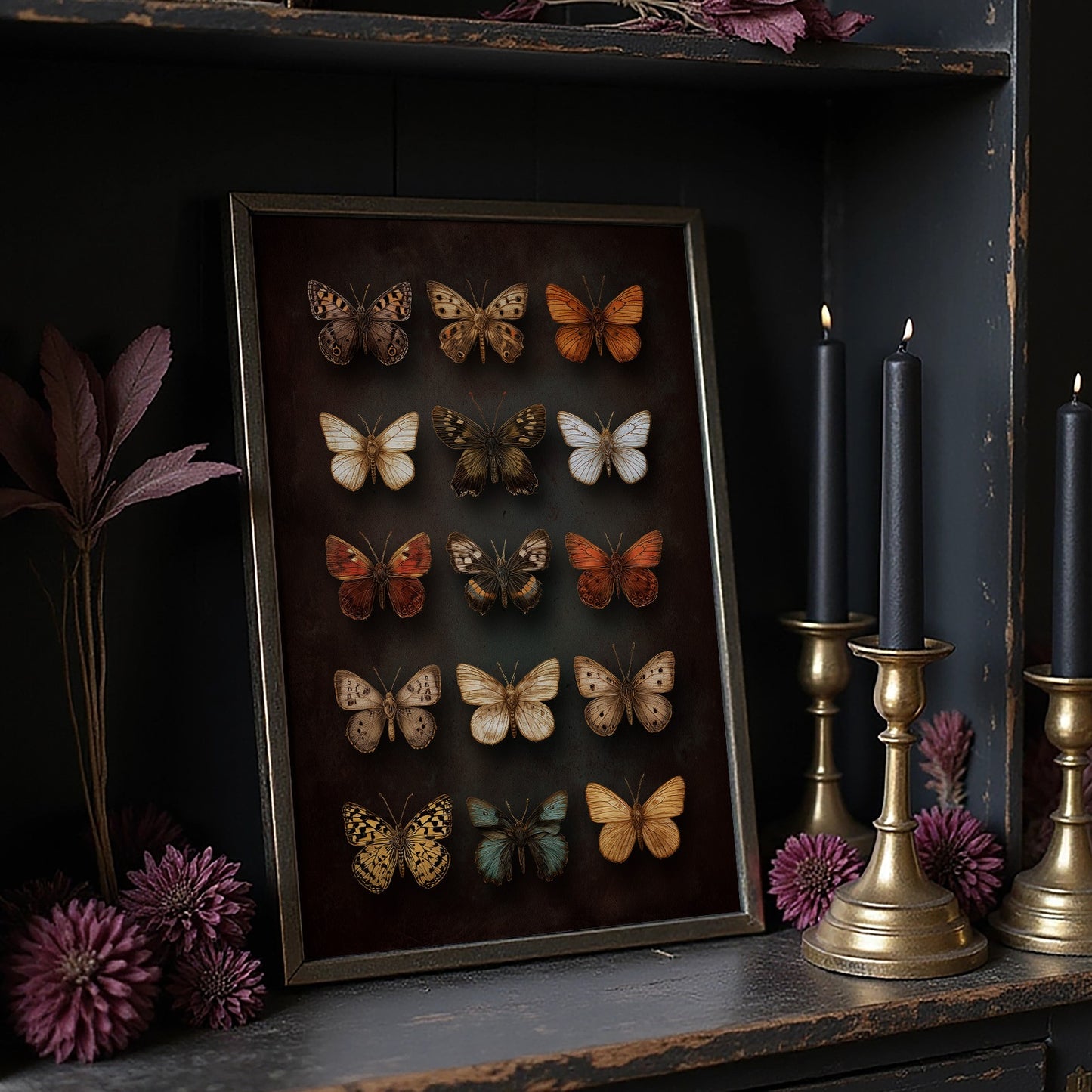 Amber Wings Against Midnight Walls