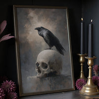 Raven Perches On Mortal Throne