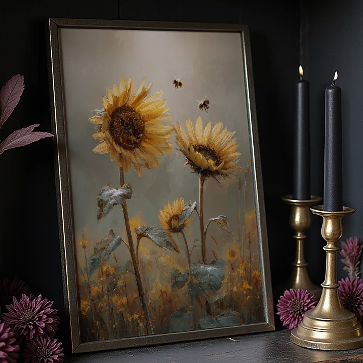 Honey Seekers Among Golden Blooms