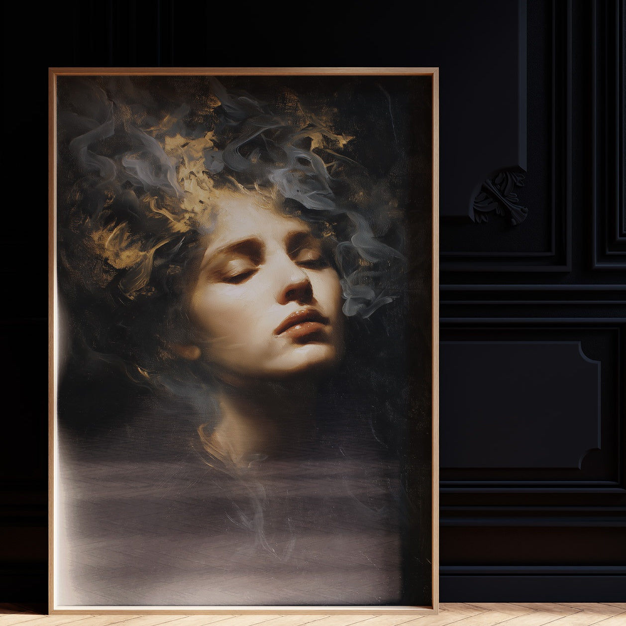 Golden Reverie In Midnight Hues