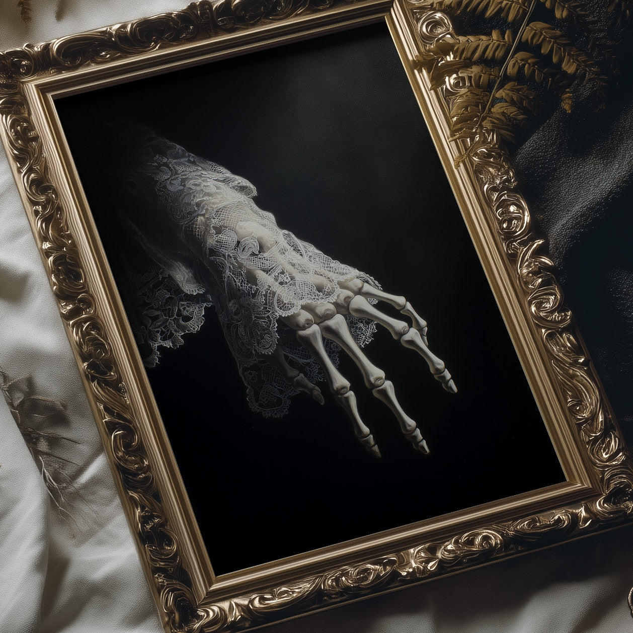 Delicate Bones Behind Lace Curtains