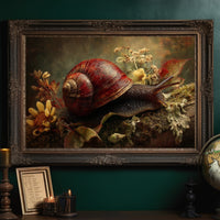 Crimson Shell Among Autumn Blooms