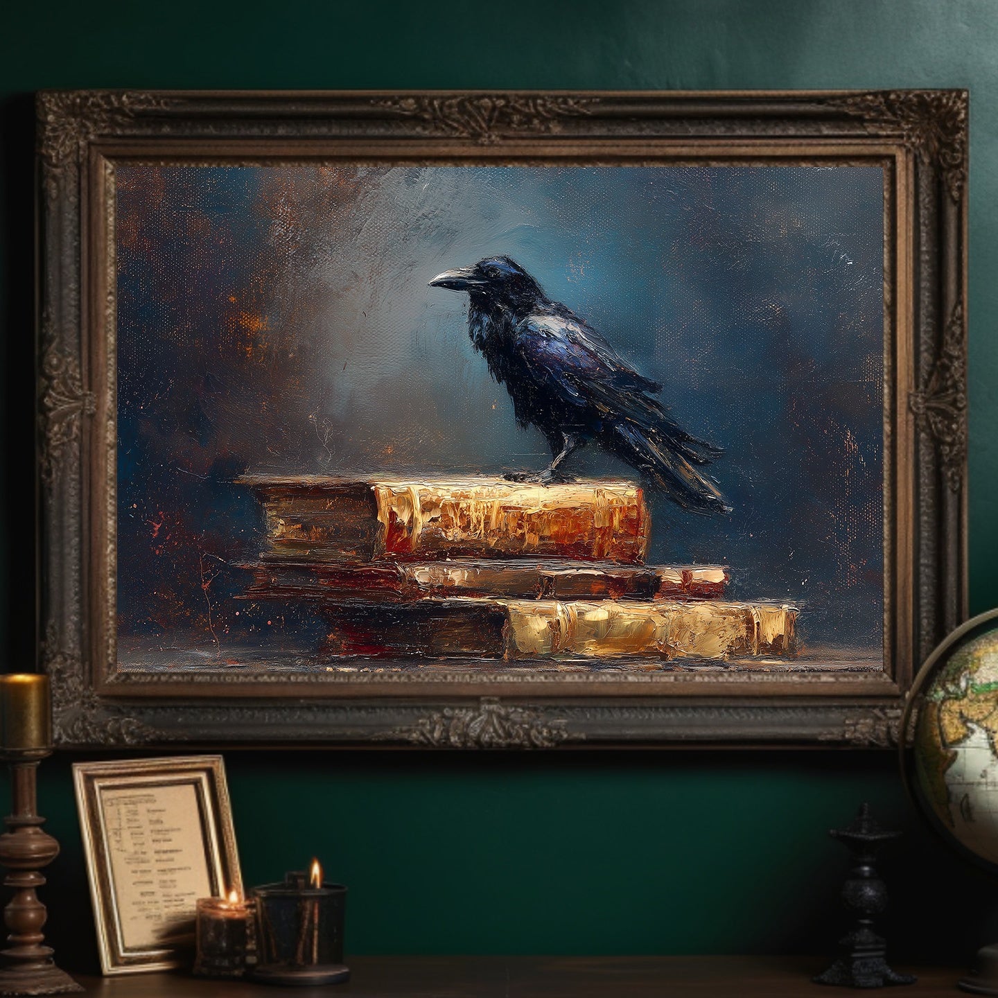 Raven's Perch Among Forgotten Tomes