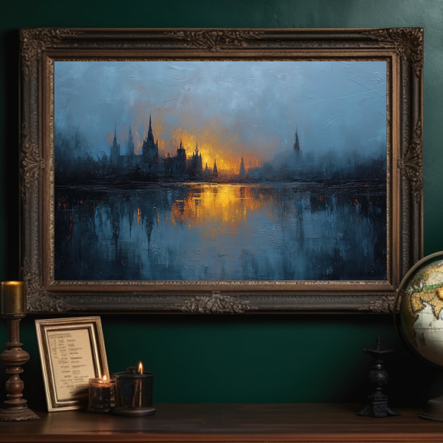 Distant City Burns At Dusk