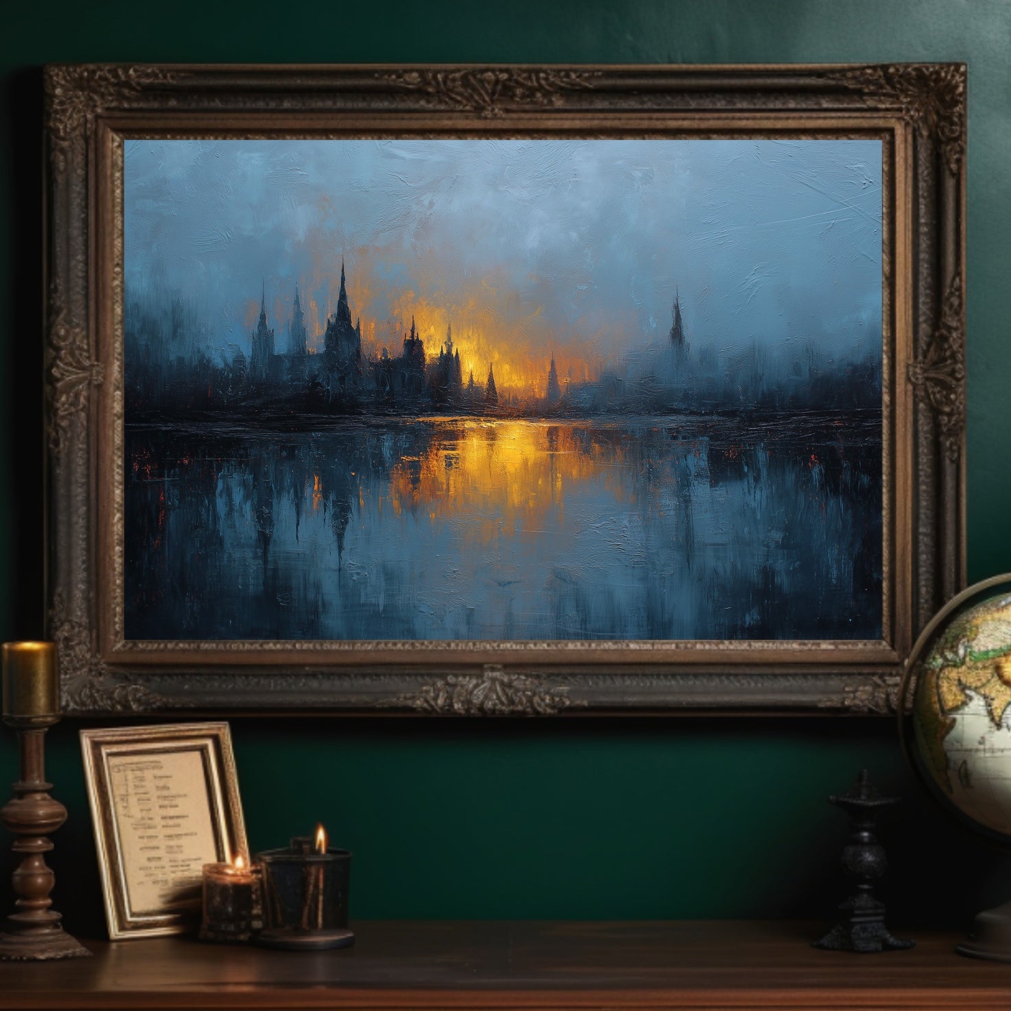 Distant City Burns At Dusk