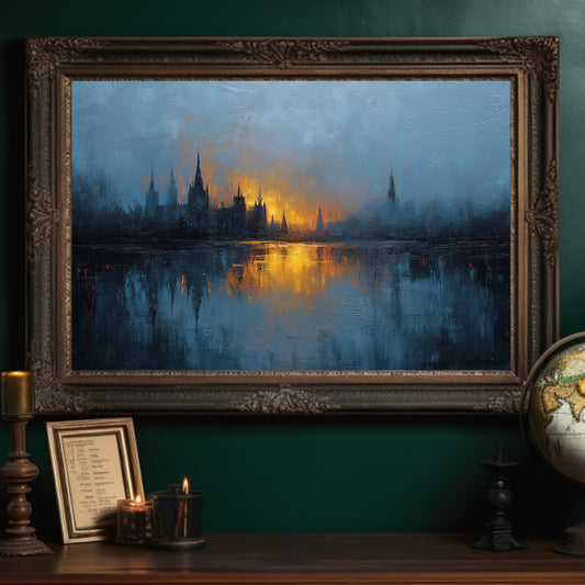 Distant City Burns At Dusk