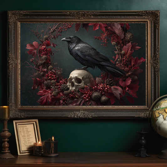 Raven's Crimson Autumn Vigil