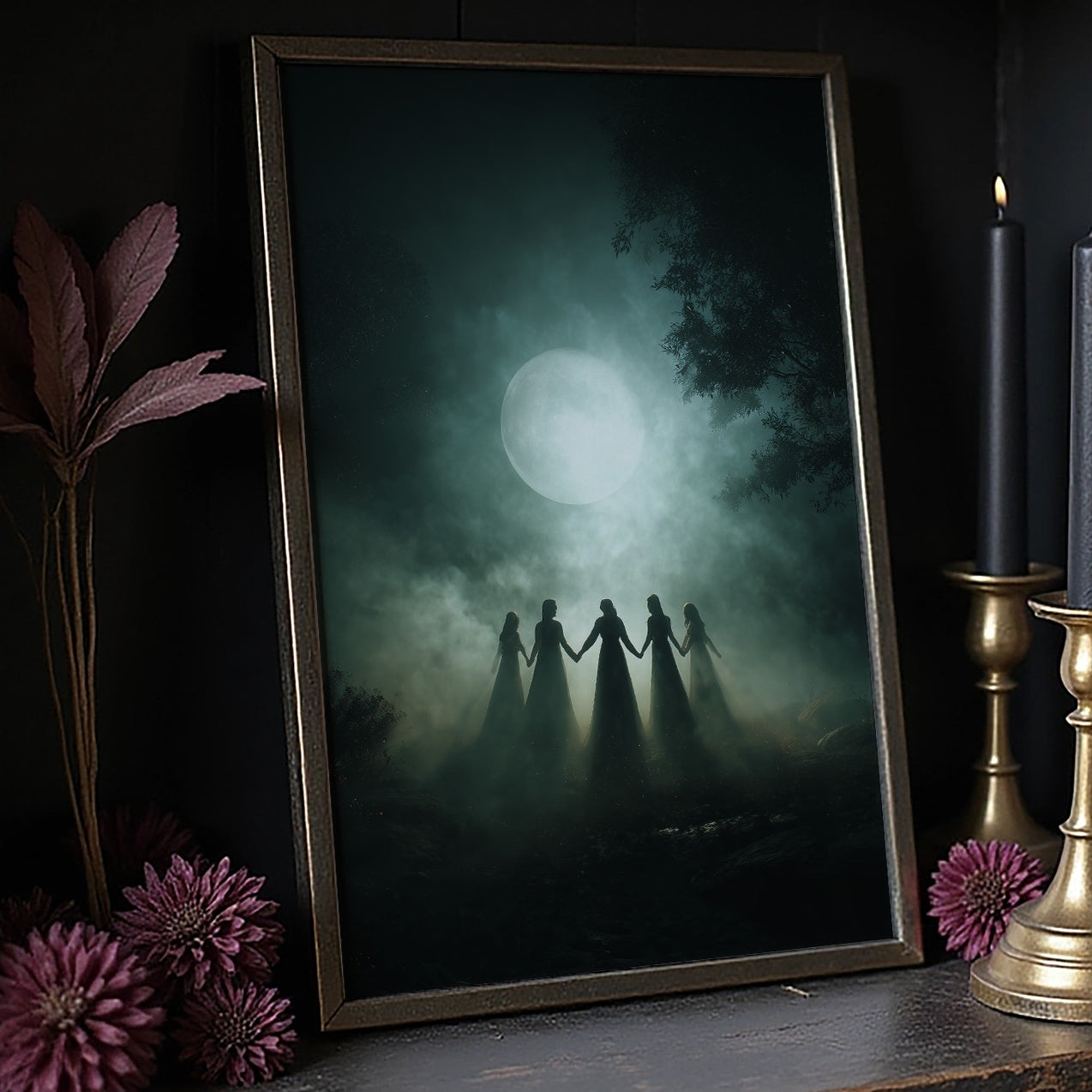 Moonlit Circle Of Ancient Ritual