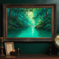 Emerald Path Between Forest Pages