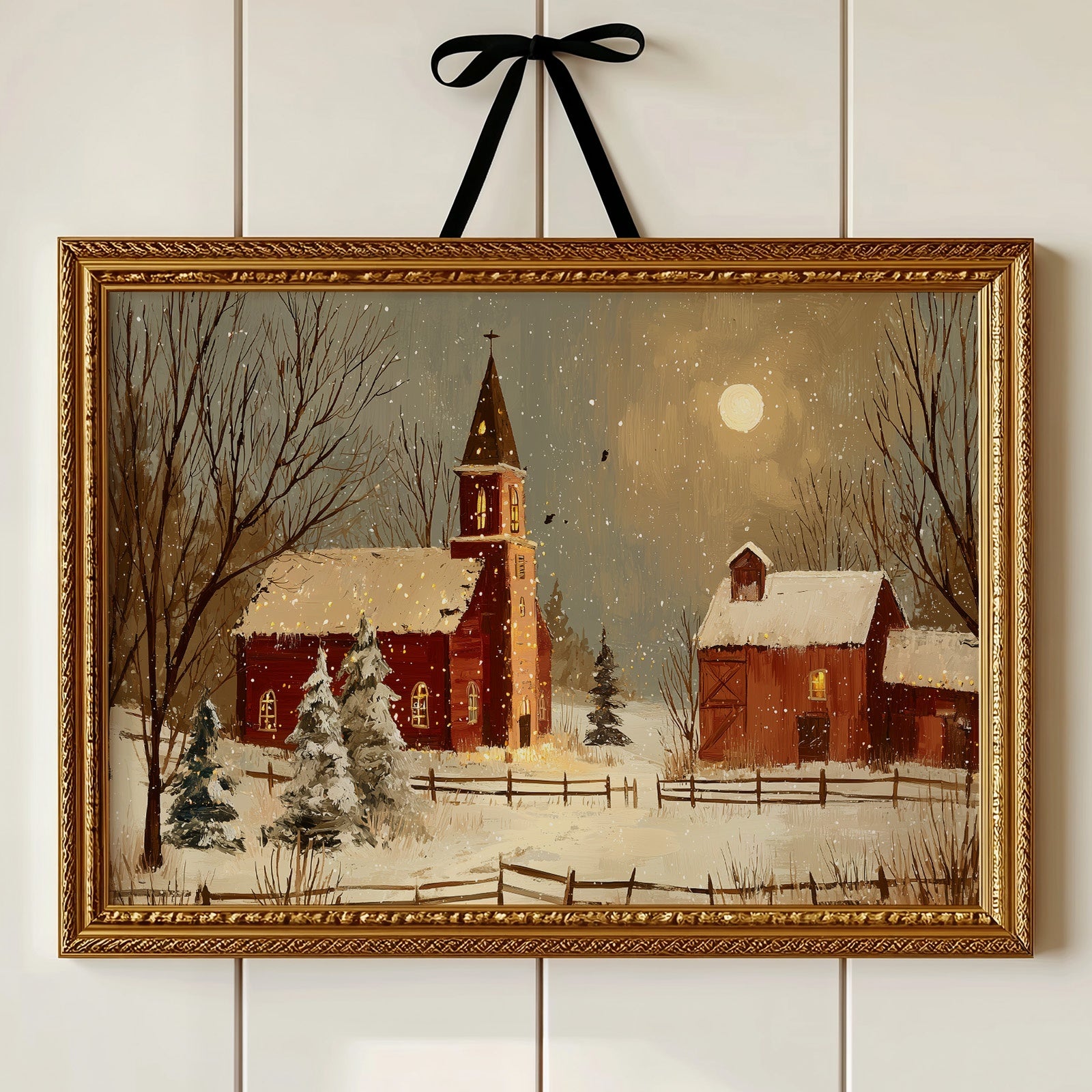 Quiet Village Under Winter Stars