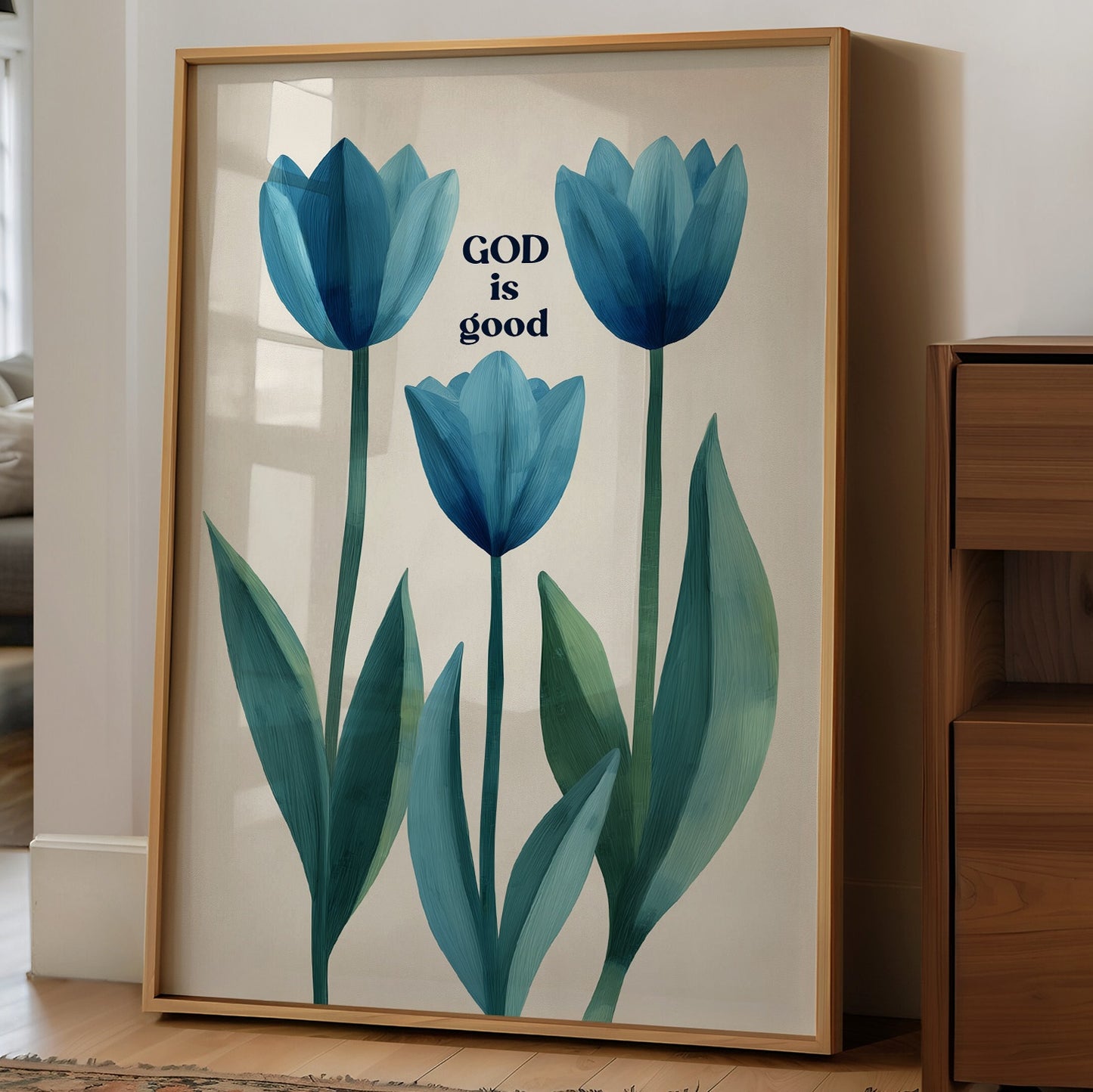 Blue Tulips Carry Simple Truth