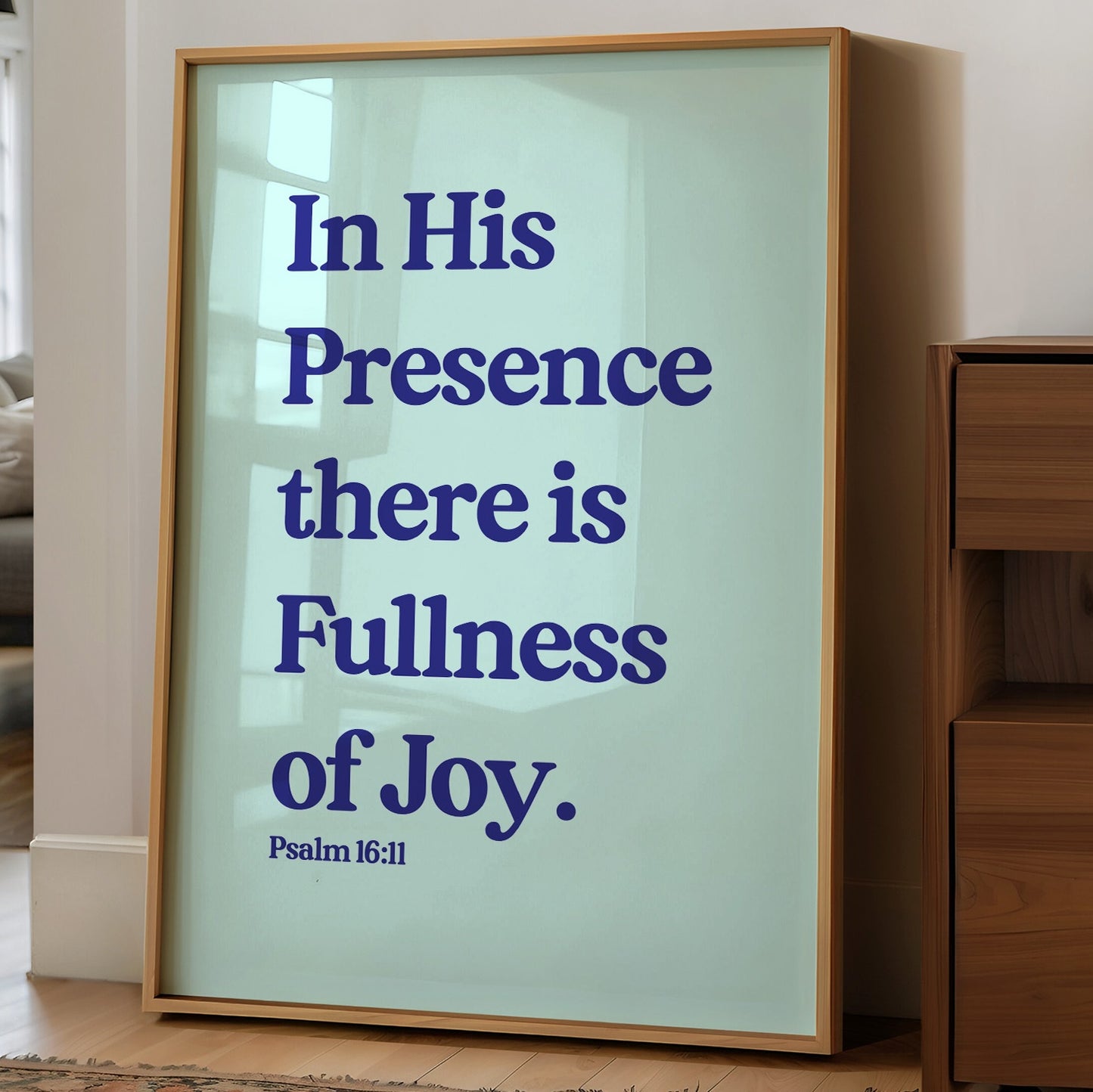 Sacred Words On Mint Canvas