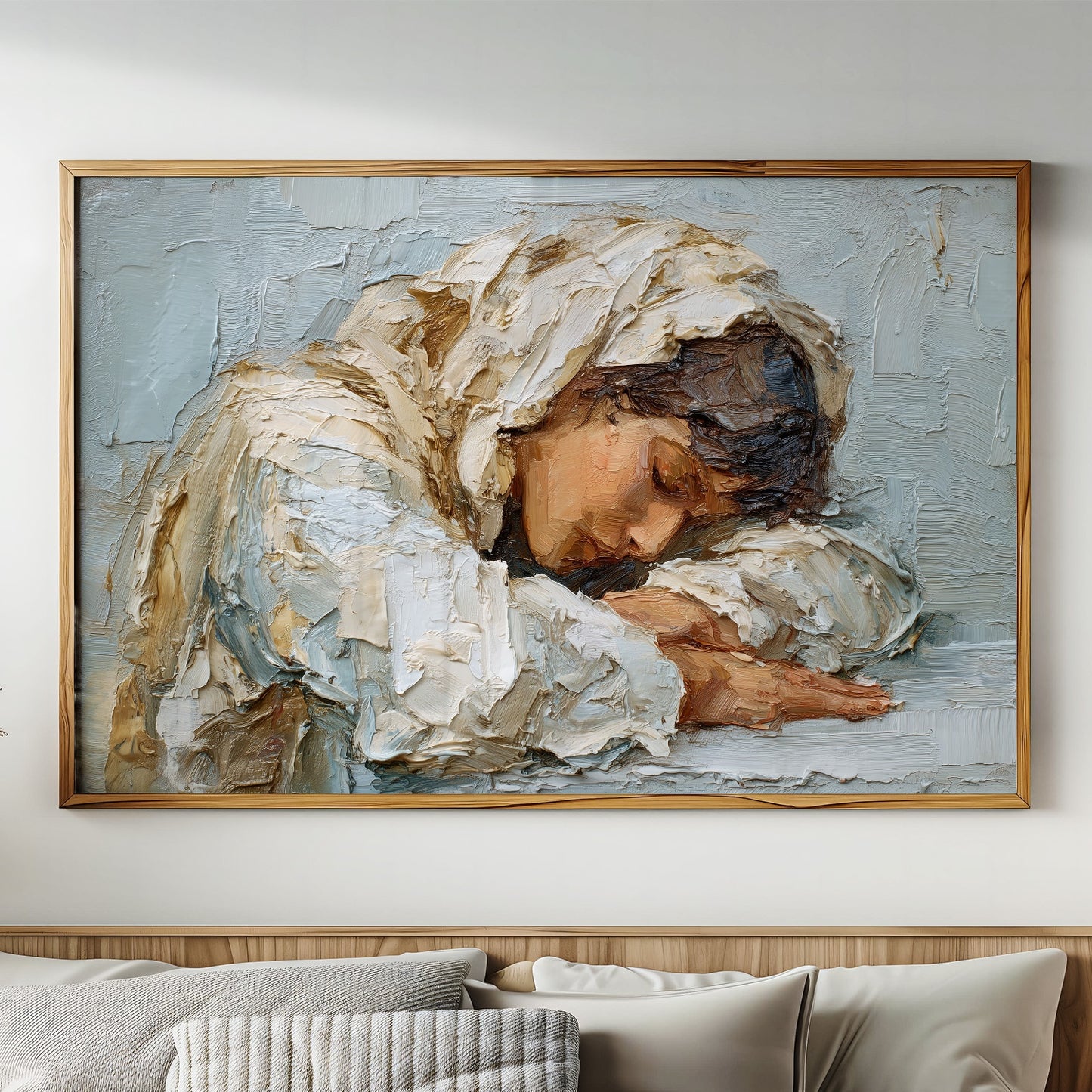 Textured Solitude in Cream and Sienna