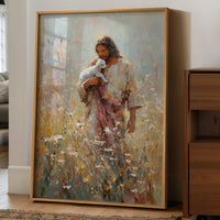 Gentle Guardian Amid Wildflower Meadow