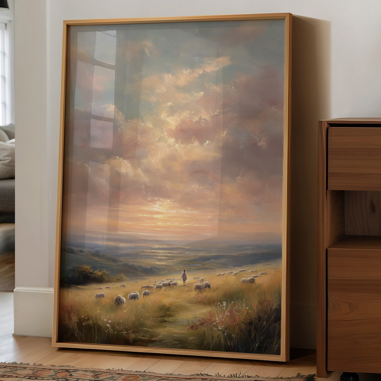 Shepherd's Solace Under Pastel Skies