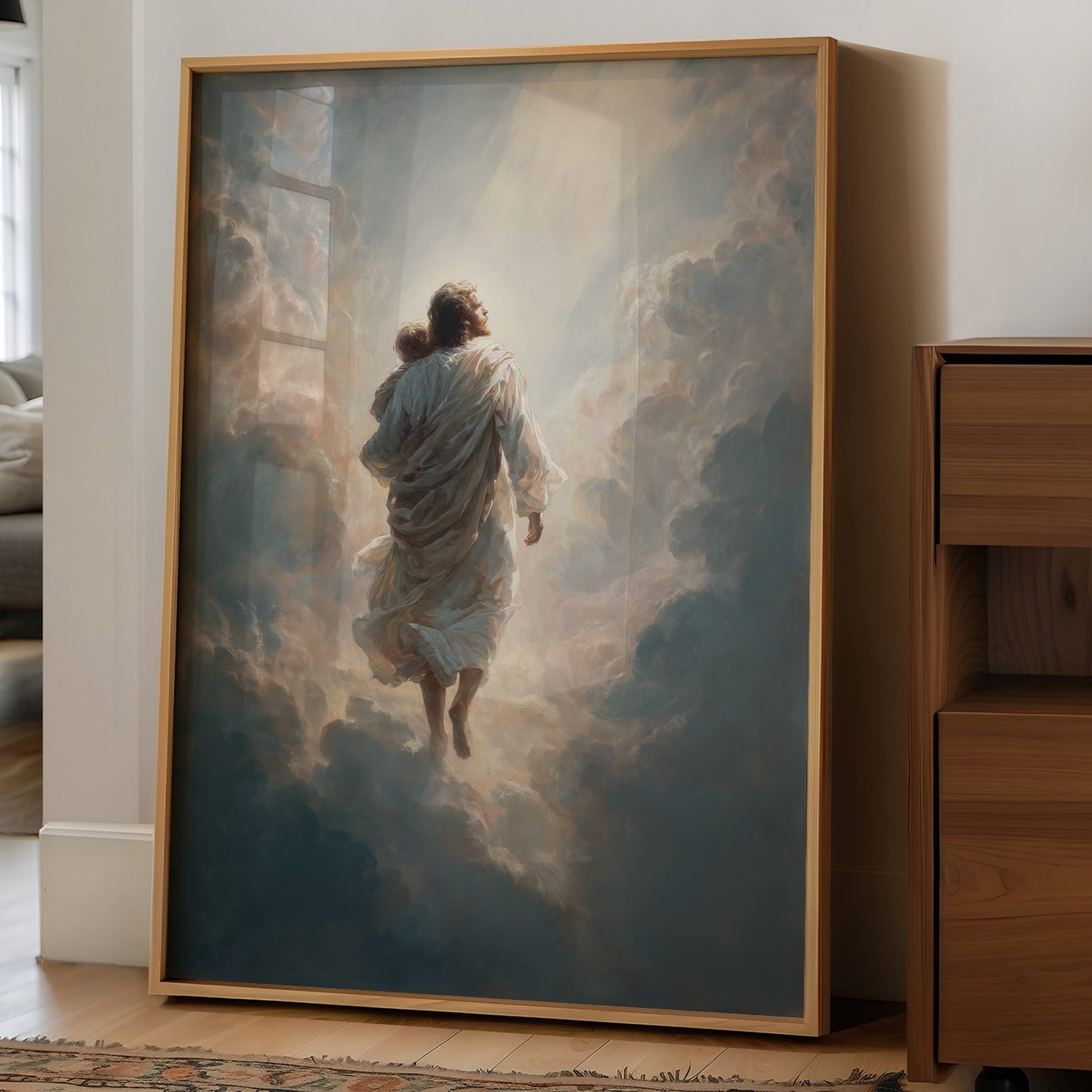 Celestial Journey Through Parted Clouds