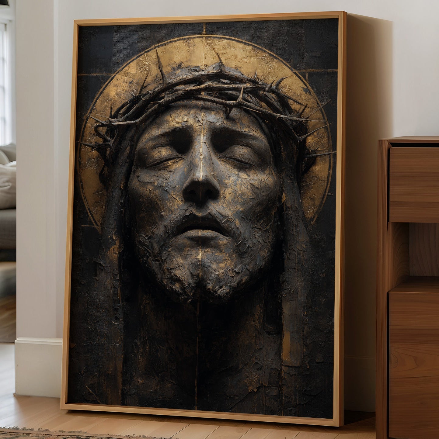 Gilded Sorrow in Sculptural Grace