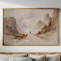 Silent Pilgrim Through Desert Canyons