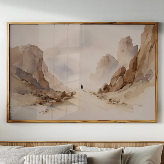 Silent Pilgrim Through Desert Canyons