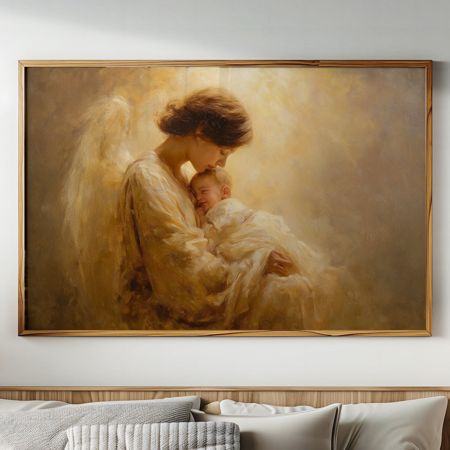 Celestial Embrace in Amber Light