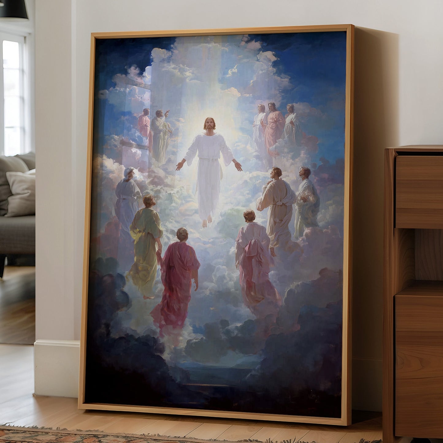 Celestial Ascension Through Radiant Clouds