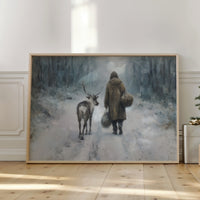 Winter Wanderers Through Misty Pines