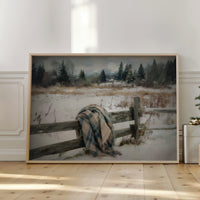 Forgotten Blanket in Winter's Embrace