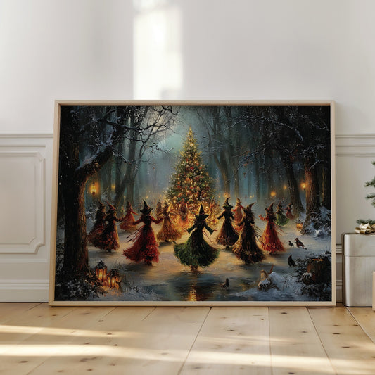 Witches Dancing Around the Forest Tree