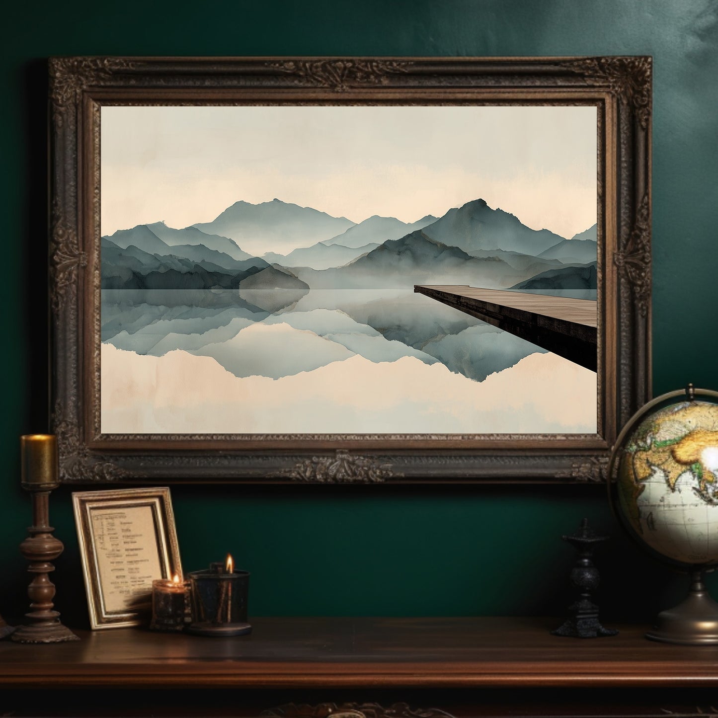 Mountain Reflections Across Still Waters