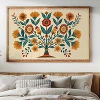Amber Blooms in Folk Symmetry