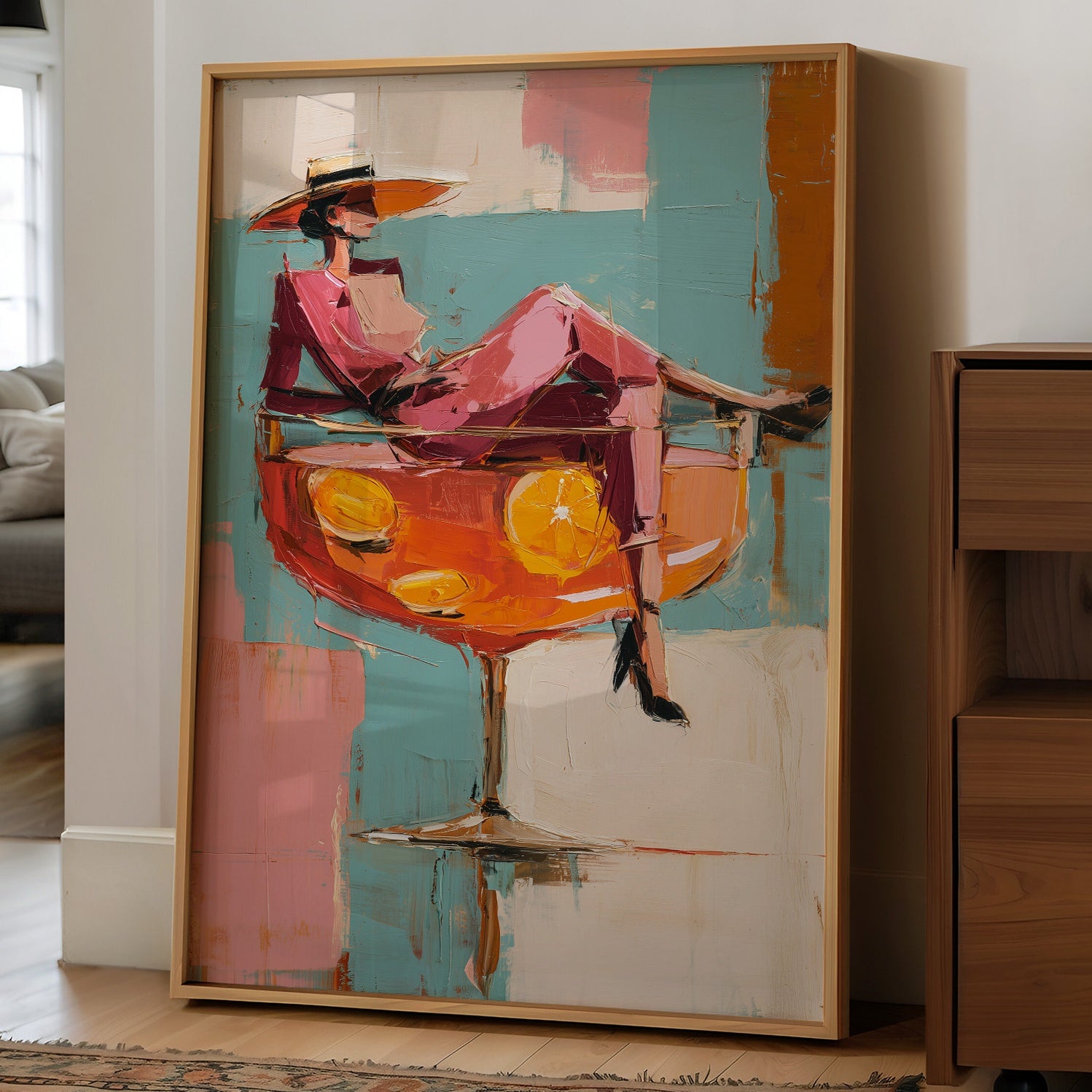 Citrus Hour With Wide-Brimmed Hat