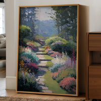 Steps Rise Through Blooming Hillside