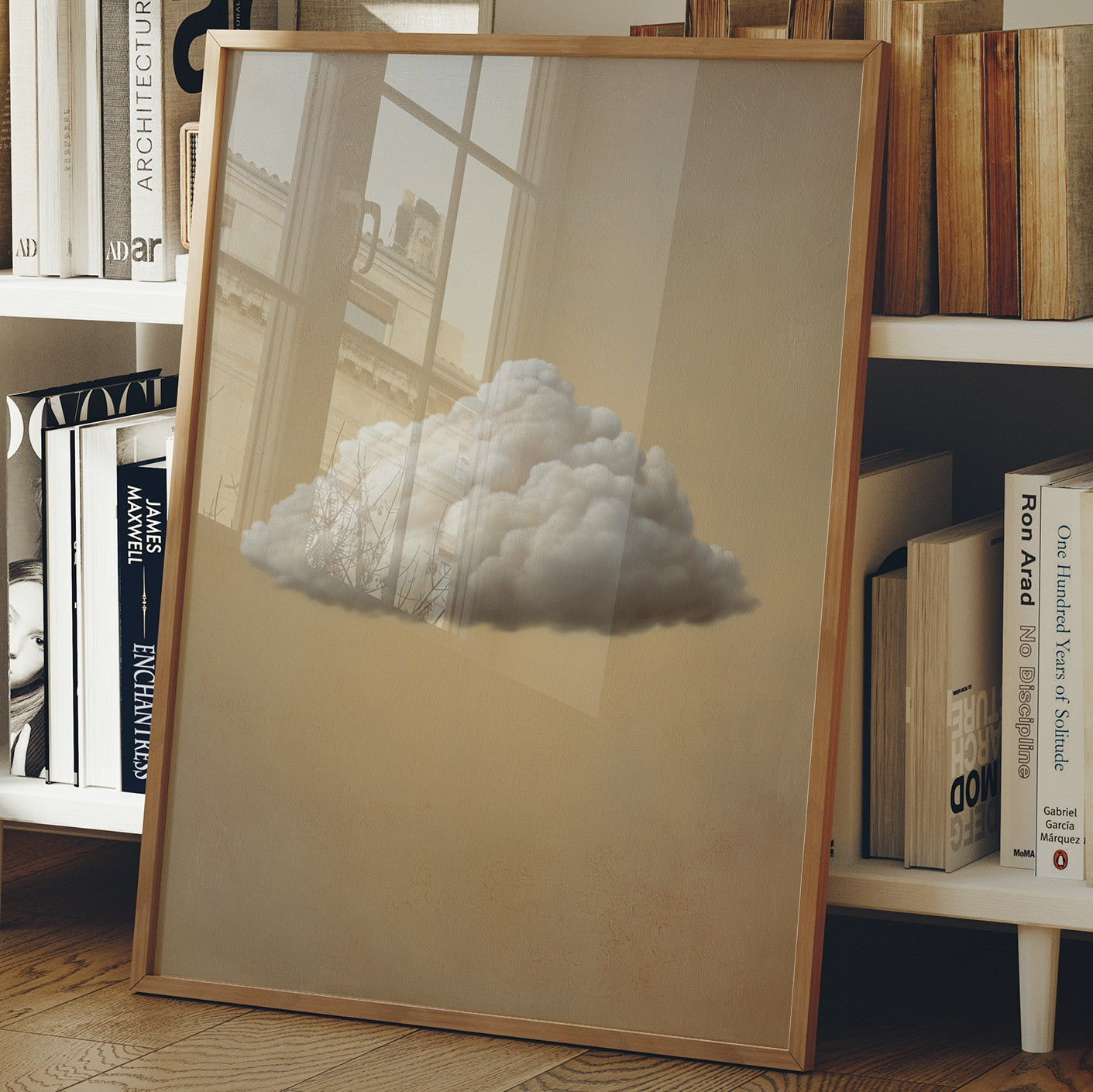 Solitary Cloud Finds Library Peace