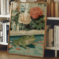 Frog Prince Meets Garden Peonies