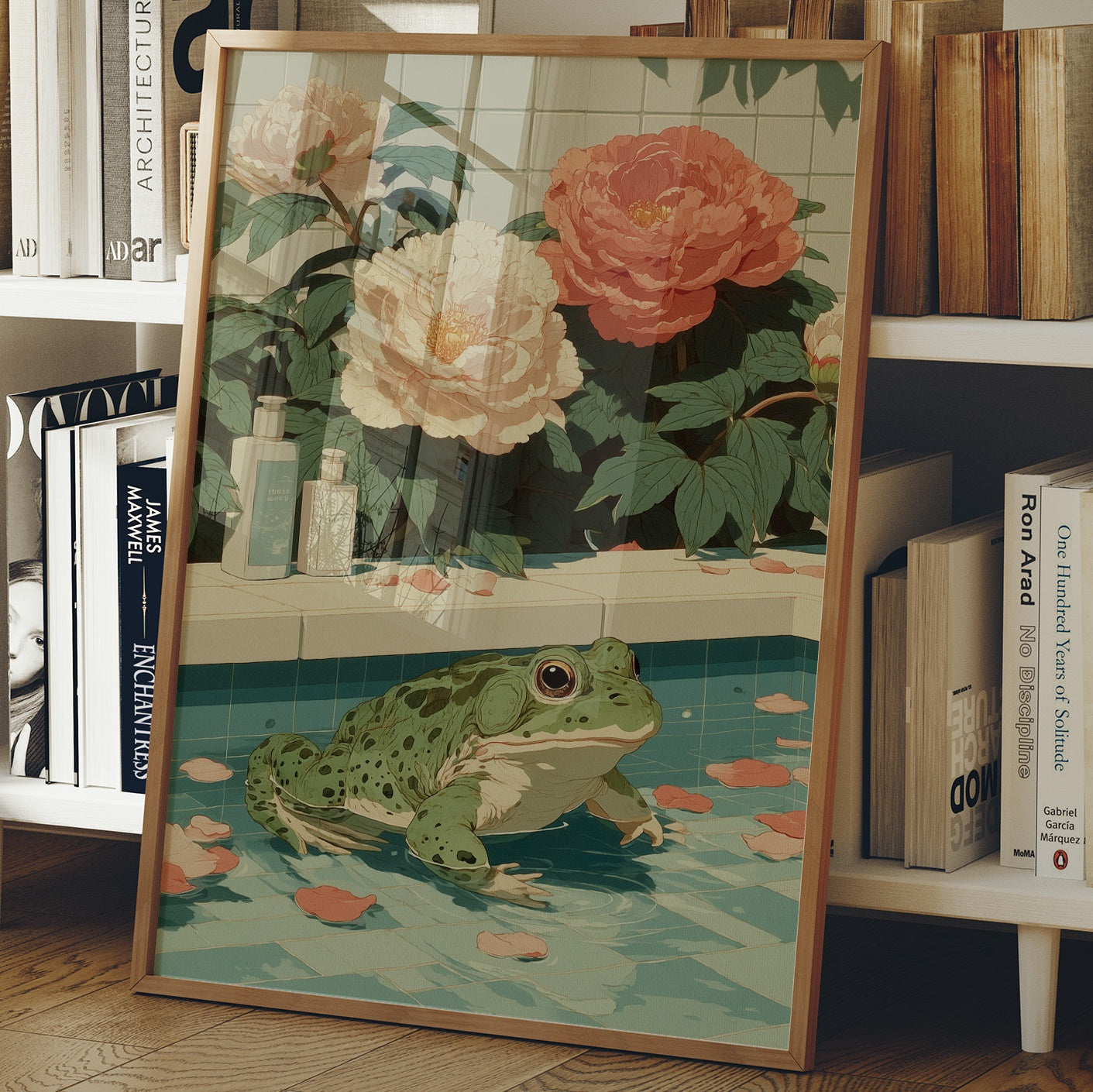 Frog Prince Meets Garden Peonies