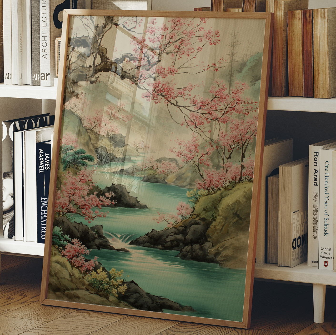 Cherry Blossoms Paint River's Journey