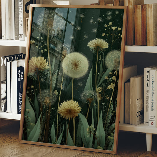 Dandelions Dance Under Midnight Stars