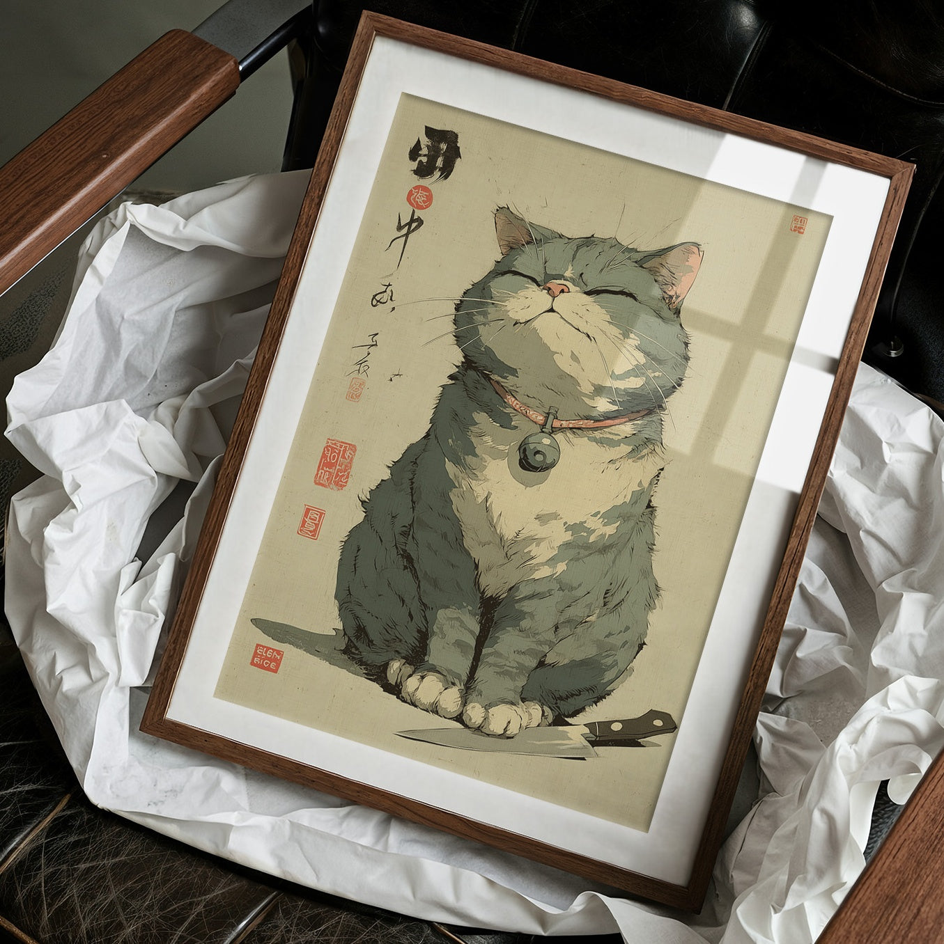 Smiling Cat Guards The Spirits Bar