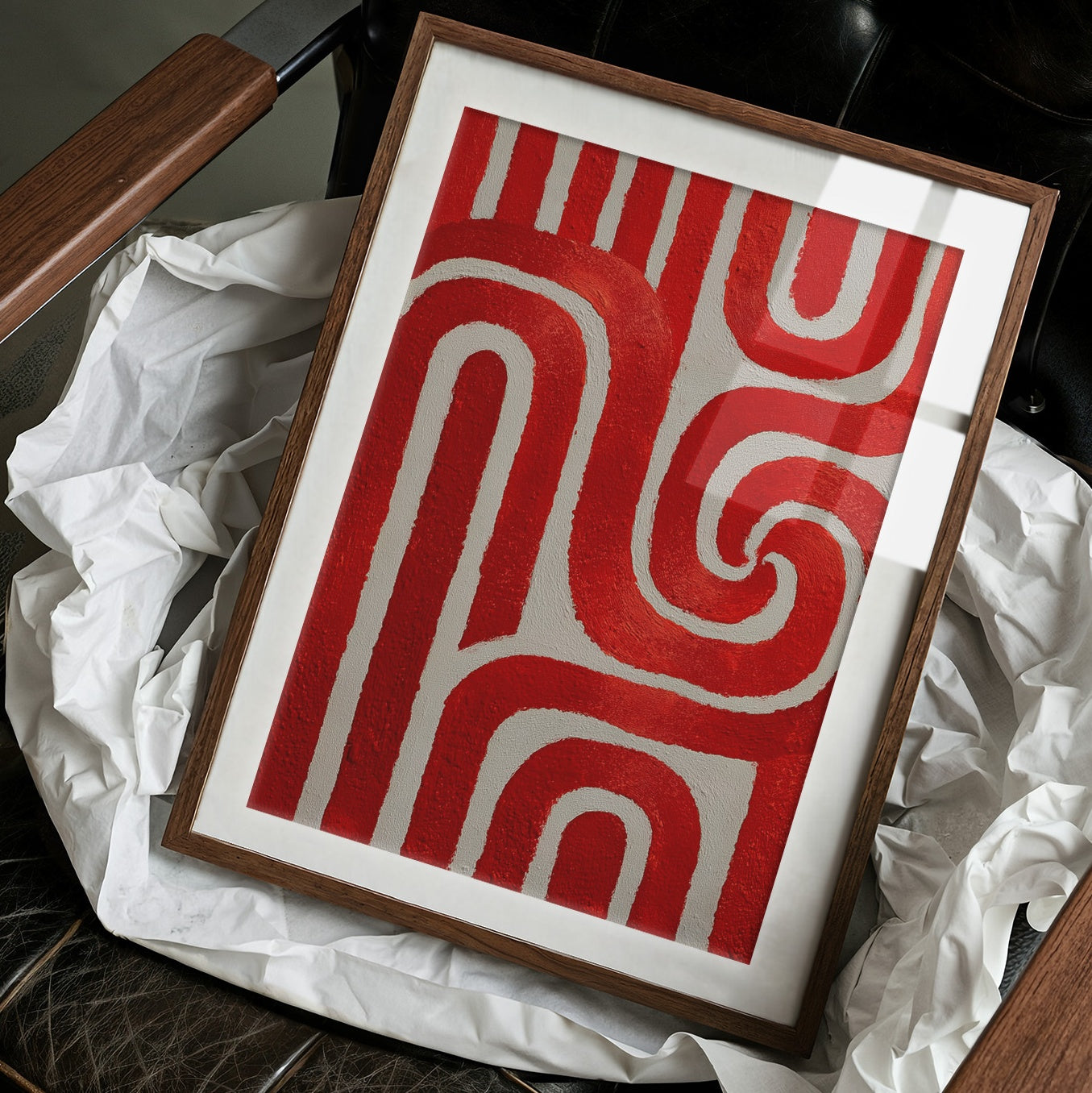 Crimson Paths Dance Through Silver