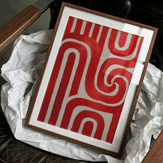 Crimson Paths Dance Through Silver