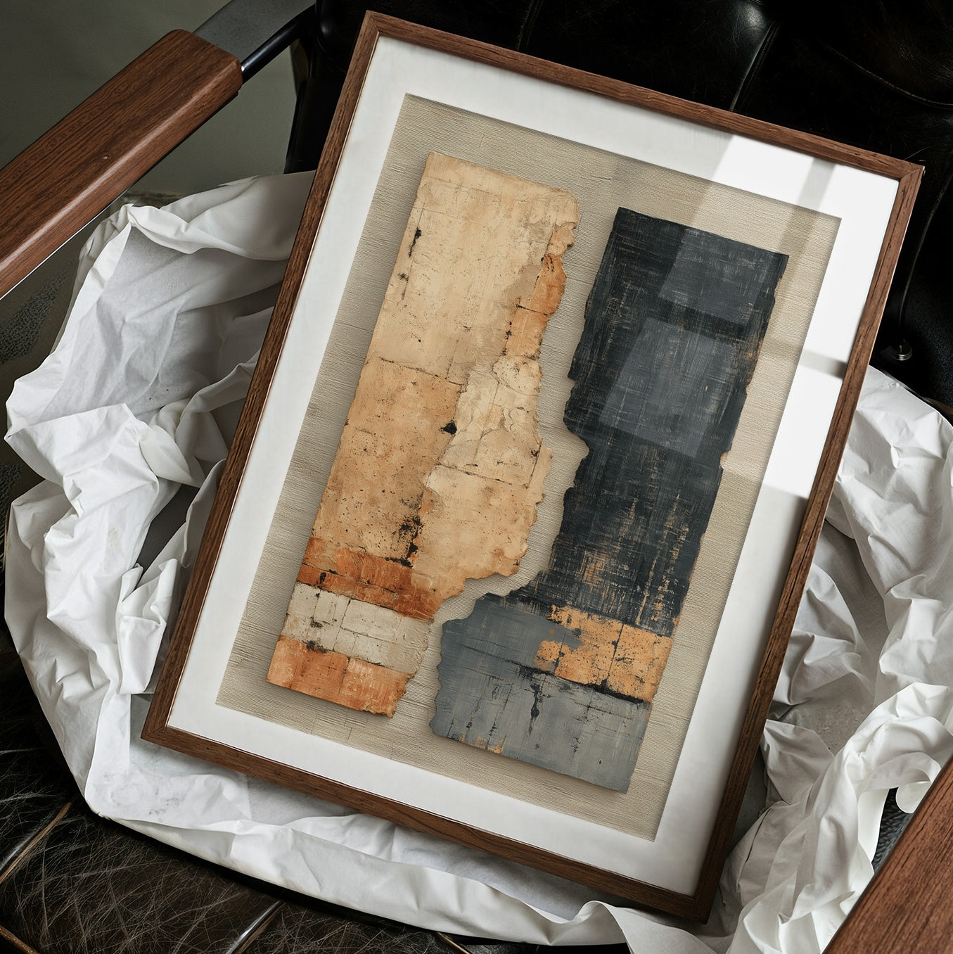 Time Carved In Rust And Navy
