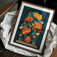 Golden Poppies In Midnight Alcove