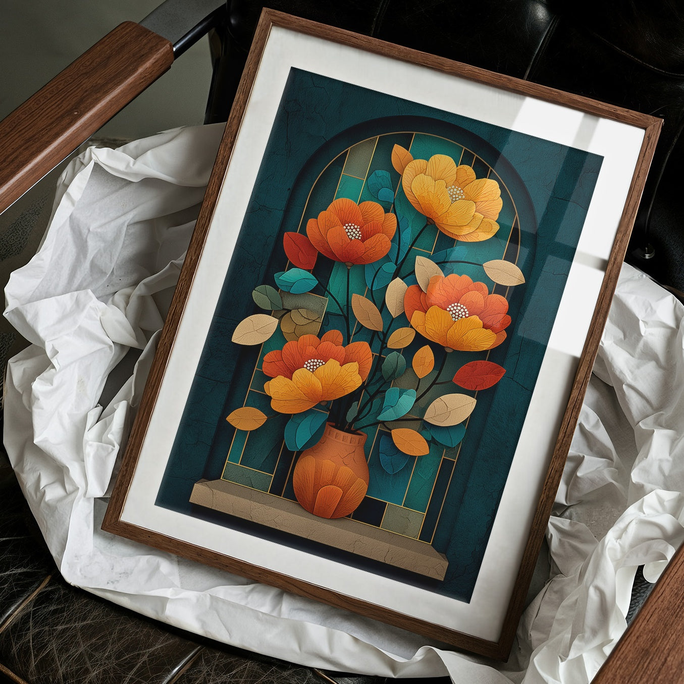 Golden Poppies In Midnight Alcove